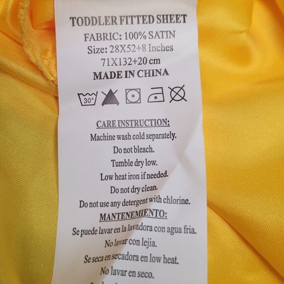 NTBAY 2-Pk Satin Fitted Crib Sheet, 28x52x8 Crib Sheet for Standard Crib, Yellow - Picture 5 of 5